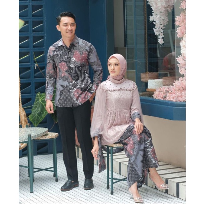 NEW ARIVAL || SET BATIK COUPLE TALITA | SETELAN KEBAYA LAMARAN | OUTFIT KEKINIAN BATIK KEBAYA MODERN