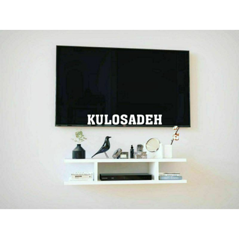 Rak Dinding Tv Minimalis Tempel Gantung Modern Led Panjang Melayang Dekorasi Susun Serbaguna q