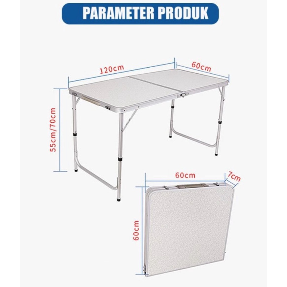 MEJA LIPAT CARRY PORTABLE / MEJA JUALAN / MEJA SERBAGUNA VD