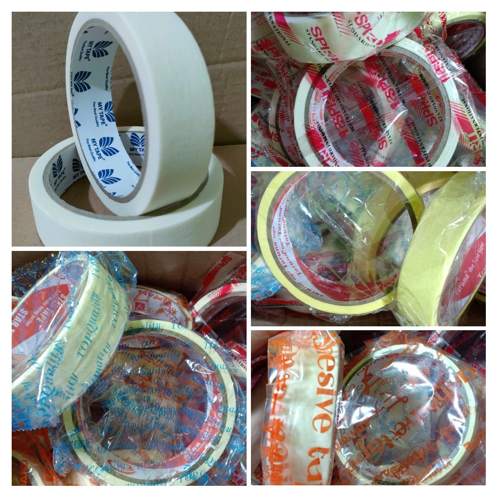 Masking Tape Lakban Kertas Berbagai Varian (1inch dan 2 inch)