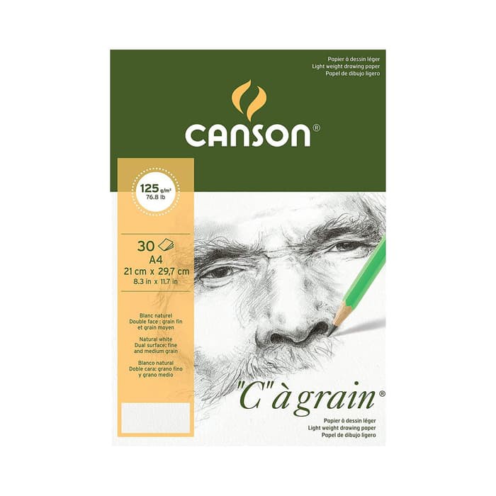 

Canson C a Grain A4 - 125 gsm Light Weight Drawing Paper