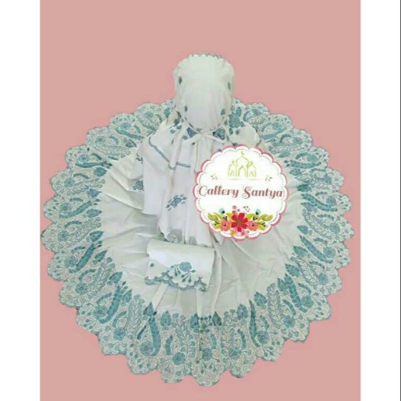 mukena bordir putih bordir wardah bordir bukittinggi