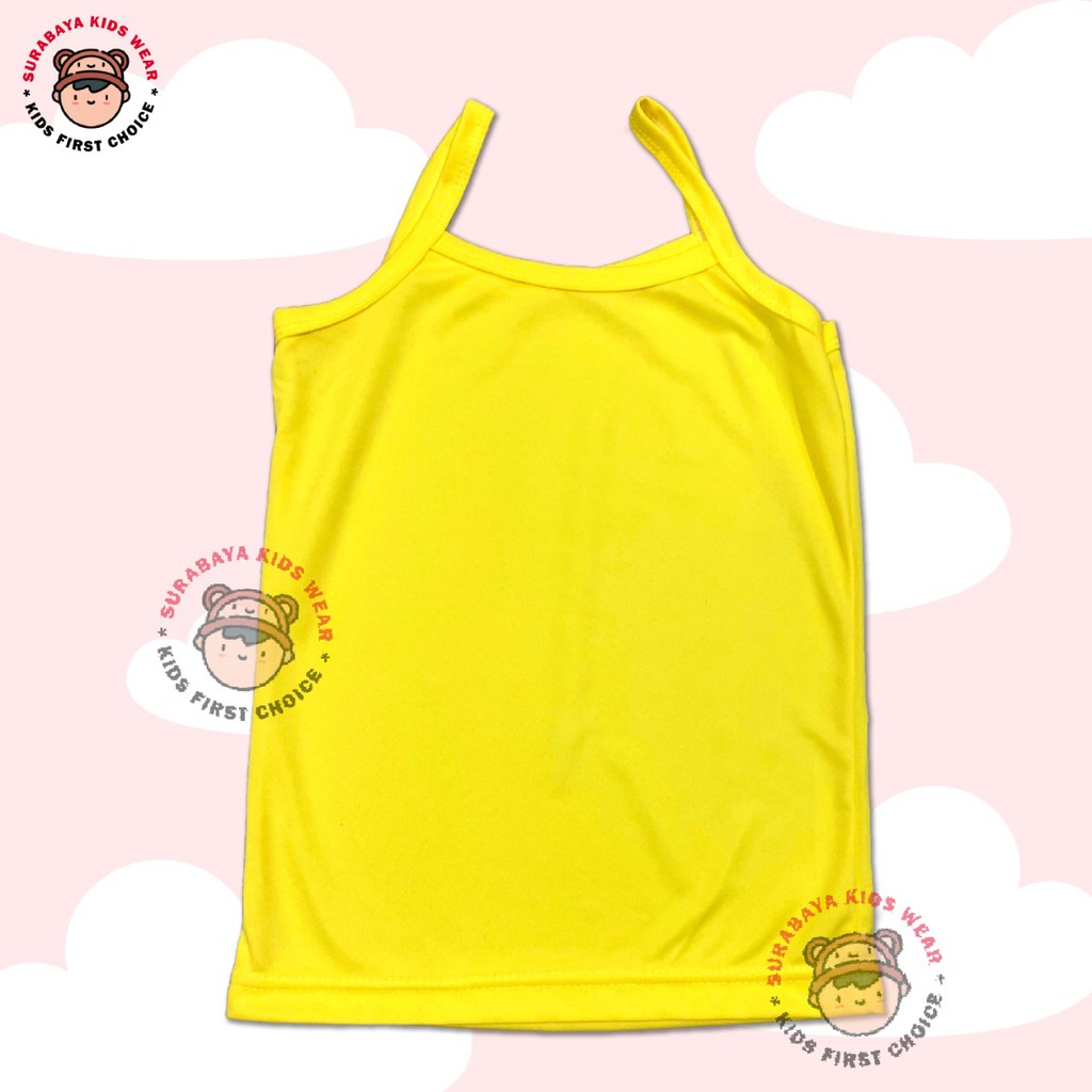 Singlet Stabilo  / Tanktop Anak Perempuan Polos