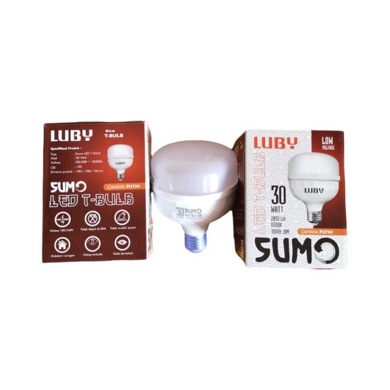 LAMPU LED BOHLAM LUBY SUMO 12W,16W 22W,30W,40WATT Putih Lampu bulb garansi 1 tahun