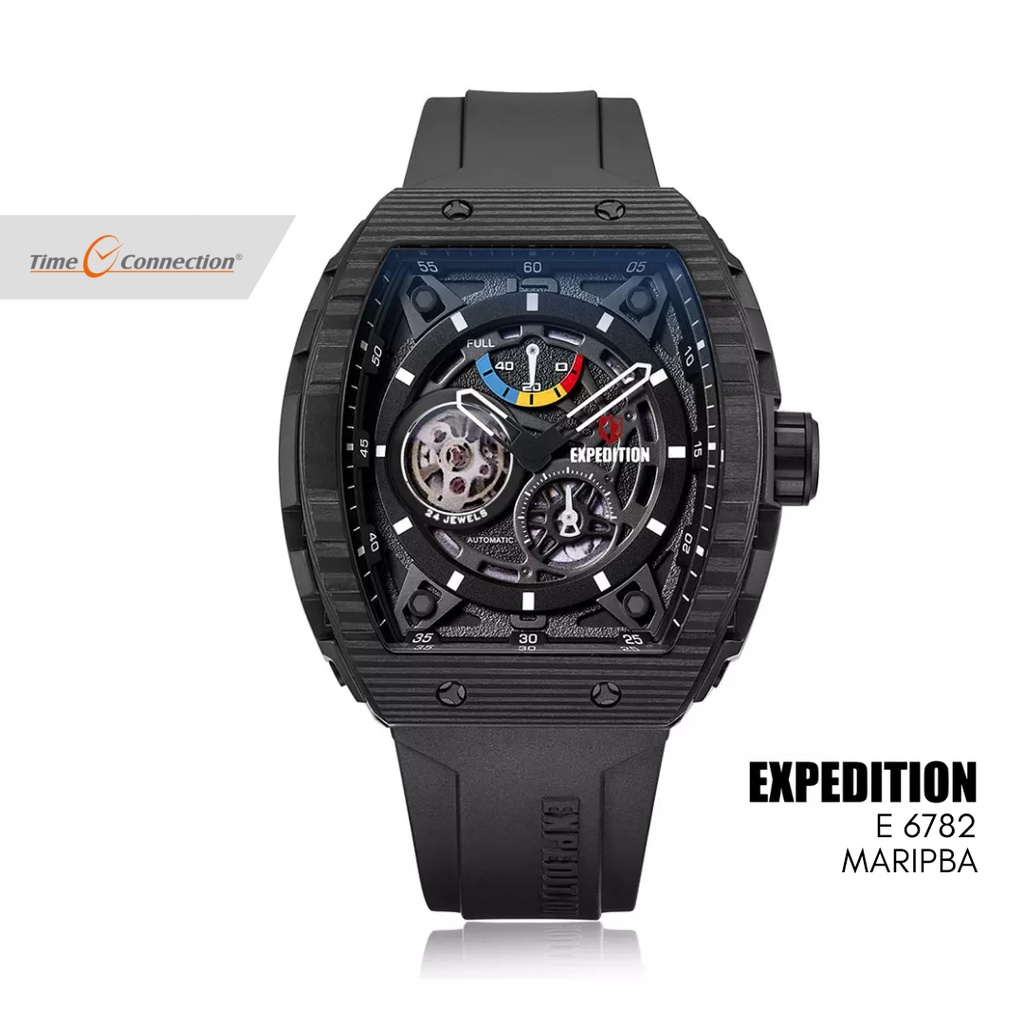 Expedition E 6782 MARIPBA Full Hitam Limited Edition Original / Jam Tangan Pria Titanium Karbon / Bl