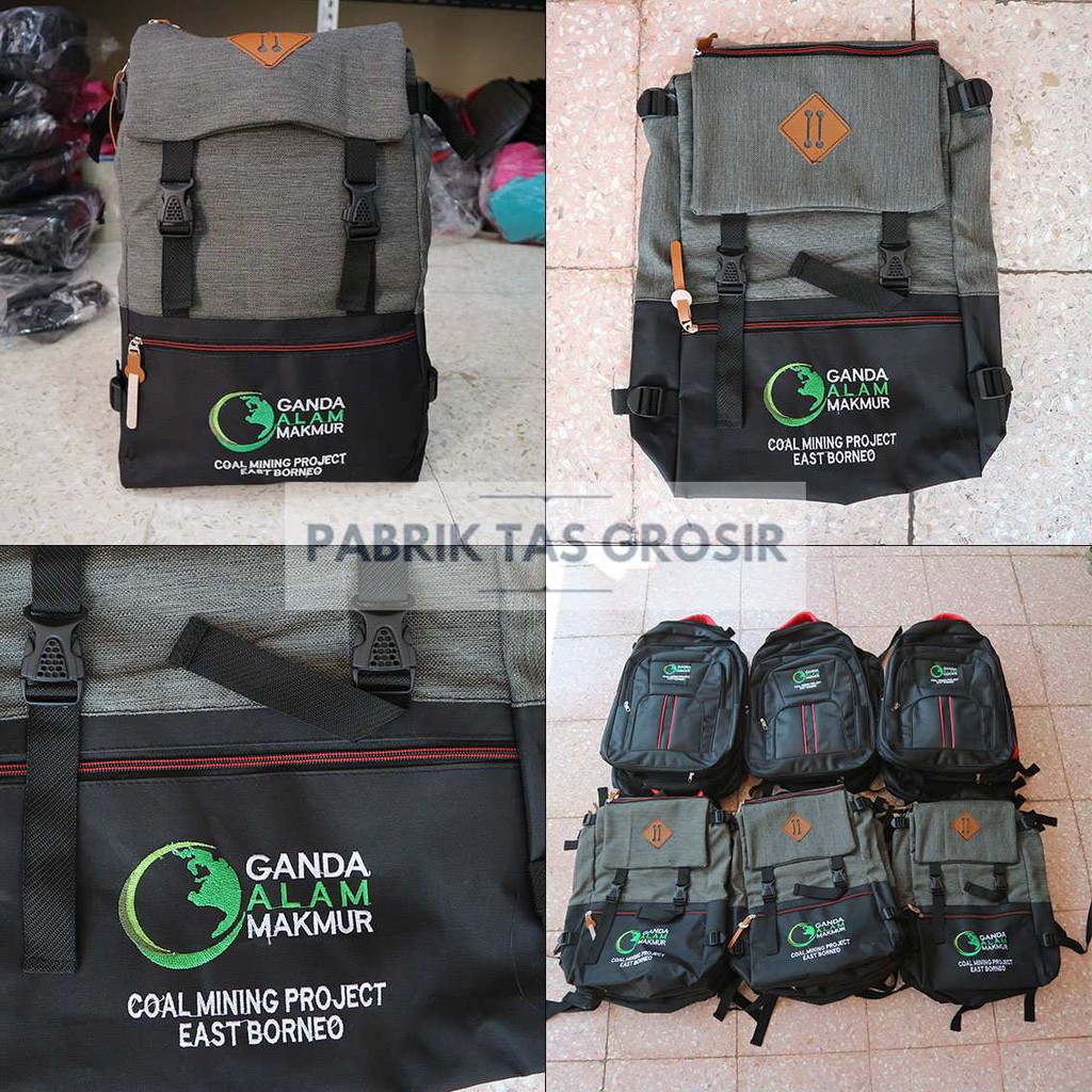 TAS RANSEL GROSIR MODEL POLO DAN DISTRO MURAH BERKUALITAS BORDIR GANDA ALAM MAKMUR