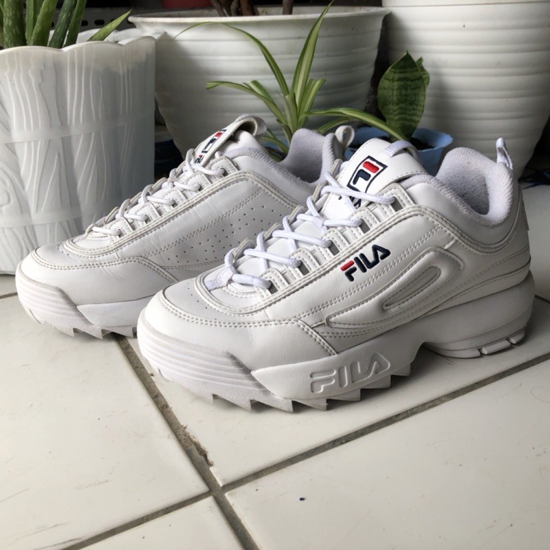 Fila Disruptor 2 II White size US 8 Eur 41 Sepatu Sneakers Original