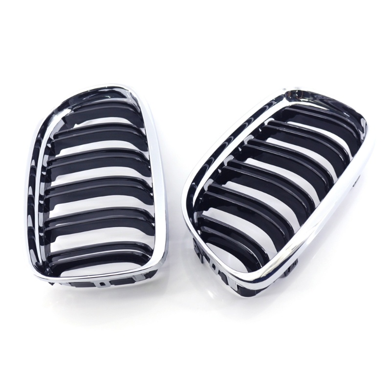 Zzz 2pcs Kisi-Kisi Grill Depan Warna Hitam Untuk E90-LCI 3series Sedan-2009-2012 51137201969 51137201970 Lampu Hias Ringan