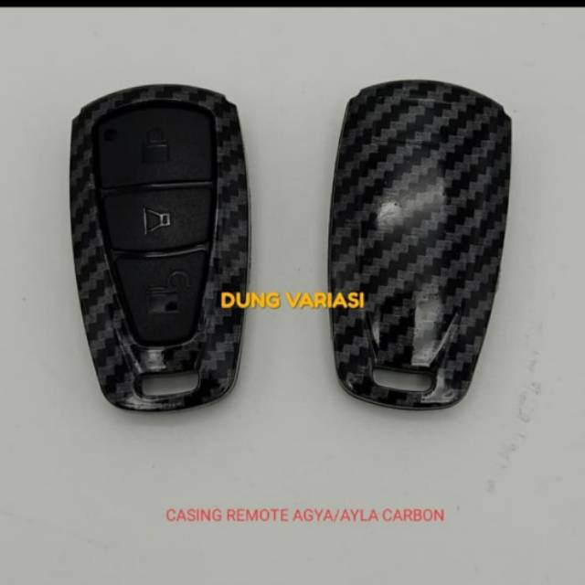 Casing remote mobil Agya/ Ayla carbon