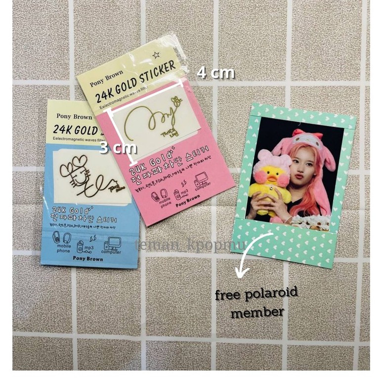 Twice Sticker Tandatangan Anti Radiasi - Signature 24K Gold Electromagnetic Waves Momo Mina Tzuyu