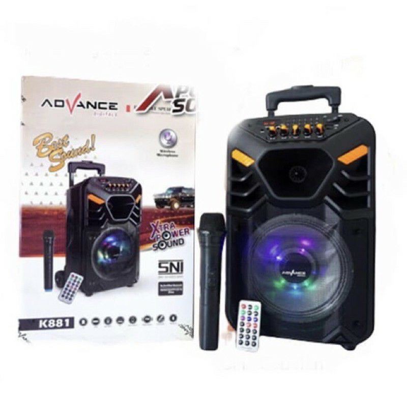 Speaker Advance Bluetooth K881 8&quot; Meeting &amp; Karaoke