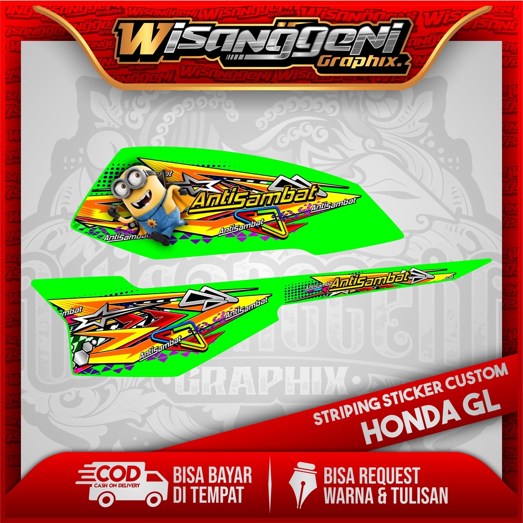 STRIPING STICKER DECAL HONDA GL MAX / GL PRO CUSTOM 13