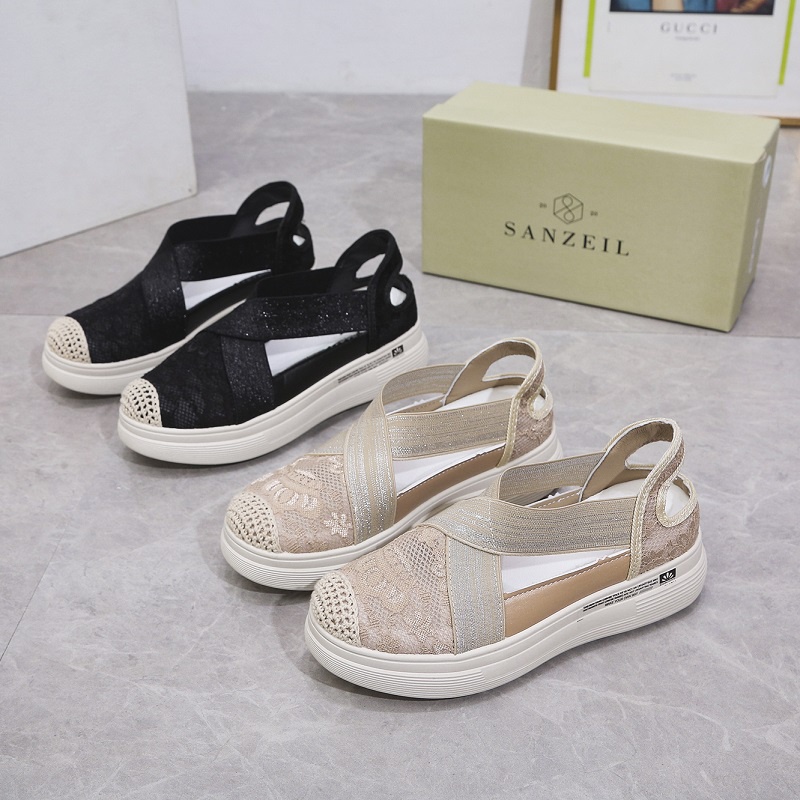 SPTU0016 Sepatu Wanita Slip On Fashion Import Sanzeil Stella Flat Shoes Dengan Tali Belakang Ready Jakarta Bisa COD (With Box)