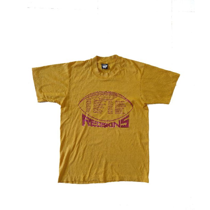 Vintage Washington Redskins 87 Schedule  Tee