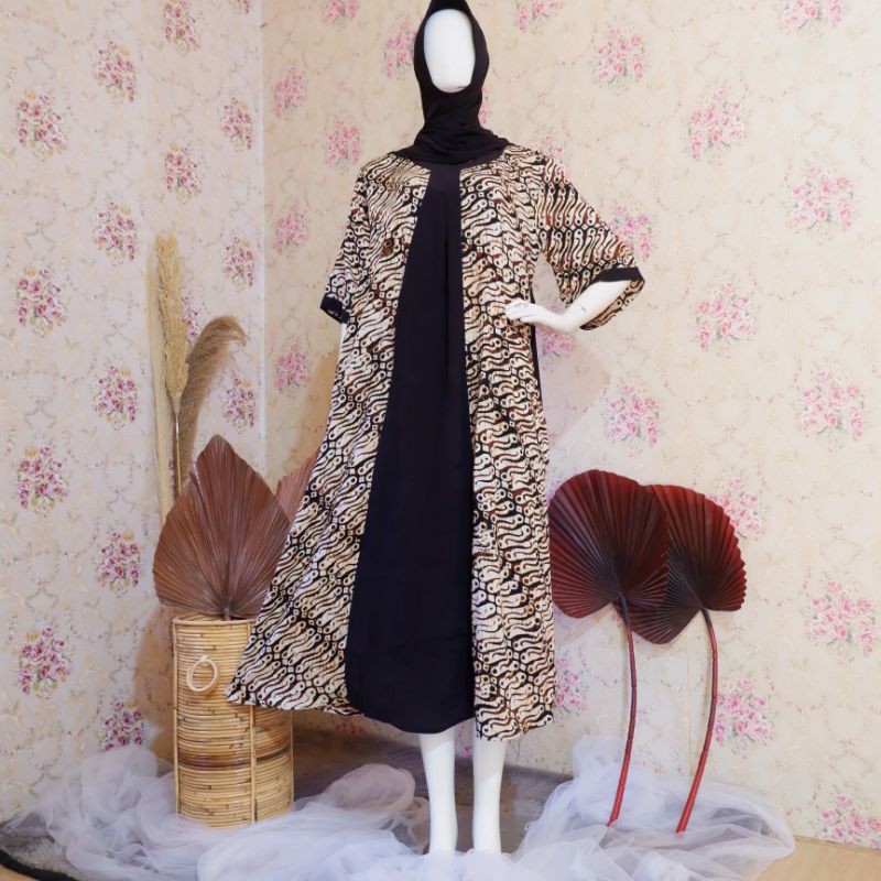 Daster Qonita Batik sackdress Alicia Sogan gelombang