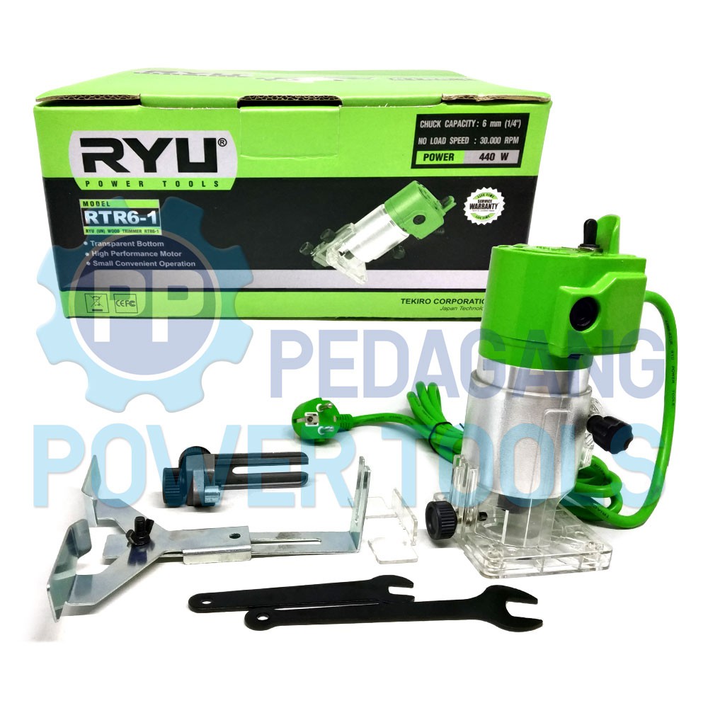 RYU RTR6-1 MESIN PROFIL KAYU 6 MM ROUTER WOOD TRIMMER RTR 6-1