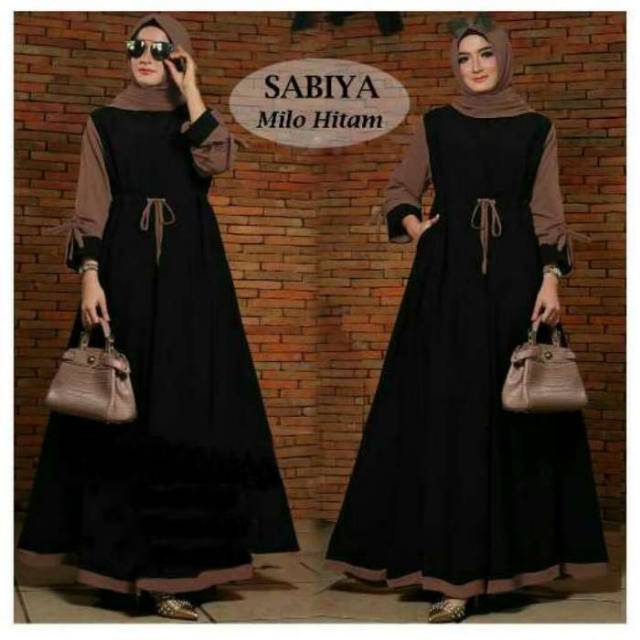 SABIYA SET 2in1, maxi dress muslimah, ready Mint, Abu, salem navy, milo hitam, mocca maroon