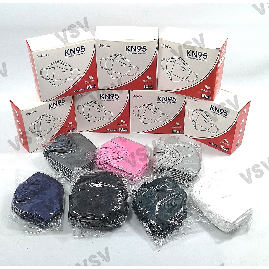 Masker KN95 5 ply Kualitas Premium Hijab/Biasa (Ada box)