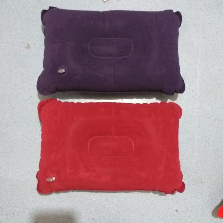[KODE E0CQR] Grosir bantal tiup angin besar bludru travel pillow