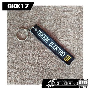 Gantungan Kunci Bordir Motif Teknik Elektro GKK17 - Pernak Pernik Teknik Elektro