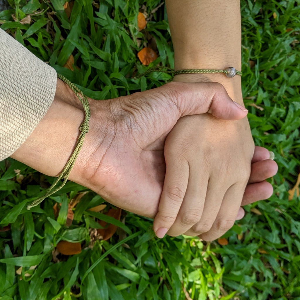 Gelang Tali Katun Motif Batu Alam Couple Pasangan