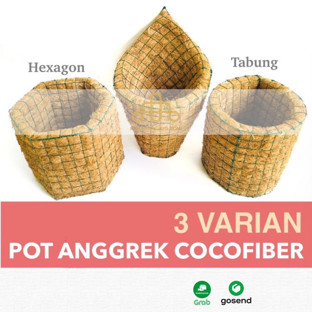 Pot Tempel Anggrek Cocofiber - Pot Gantung Serat Serabut Kelapa - Pot Dinding Cocofiber