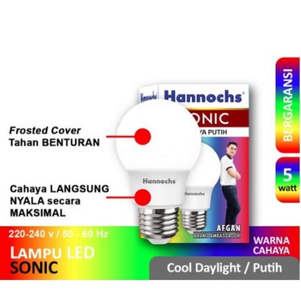 Hannochs Lampu Led Sonic 5 watt Cahaya Putih