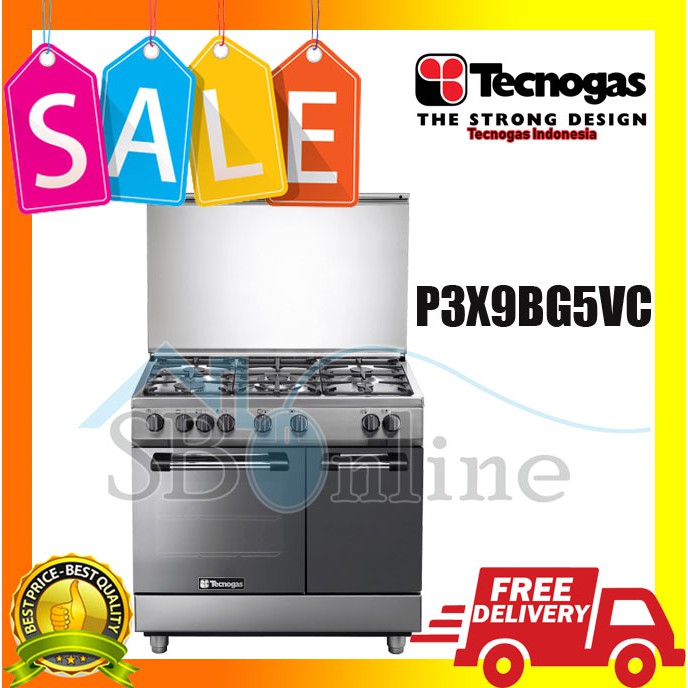 Tecnogas Kompor Free Standing 5 Tungku P3X9BG5VC