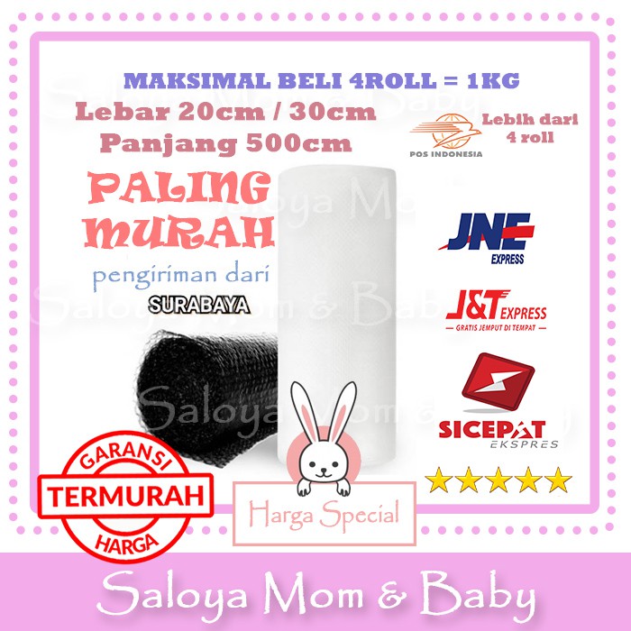 

per 5 meter lebar 20cm 30cm Bubble Wrap tebal premium Roll 5meter Buble Wrap Meteran Plastik Bubble wrap 20 CM 30 CM 5MTR