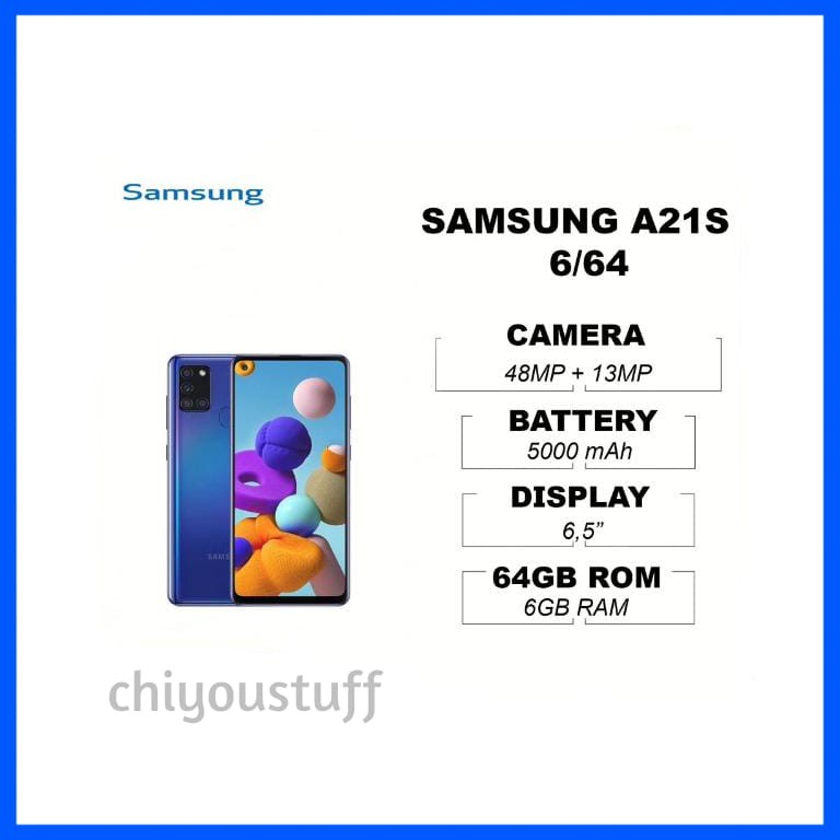 SAMSUNG GALAXY A21S 6/64 6GB RAM 64GB ROM GARANSI RESMI