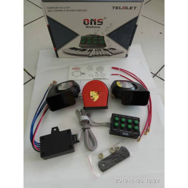 KLAKSON TELOLET MOTOR MOBIL 8 SUARA KLAKSON TELOLET MODUL ONS-NOT KLAKSON DENSO HELLA -KLAKSON