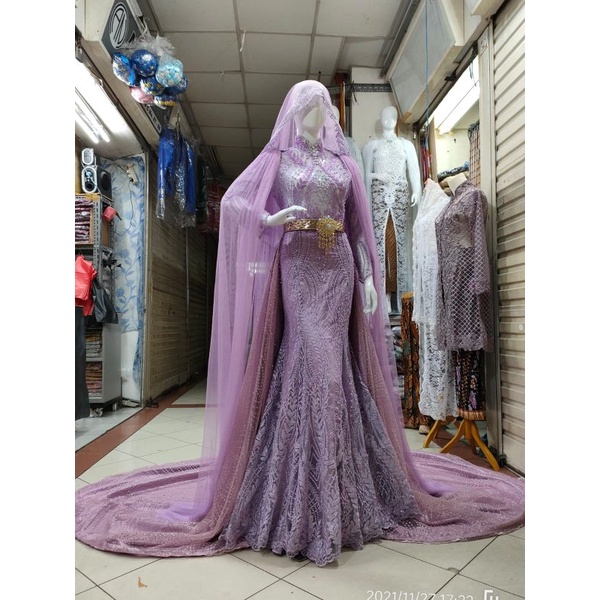 Gaun Pengantin Duyung Full Payet / Gaun Pengantin Modern Full Payet