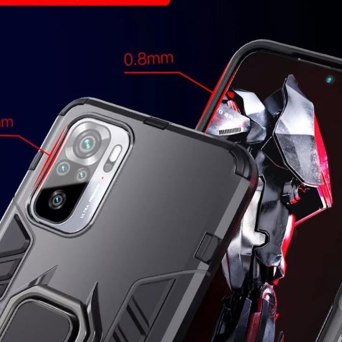 ♦ Redmi Note 10 Redmi Note 10 Pro Hard Case Armor Panther witth Ring Iron+Iring 360 ☀
