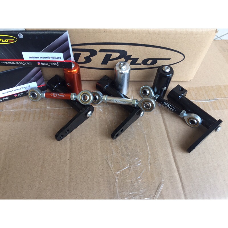 bpro racing stabilizer adaptor footstep underbone ninja r rr ss 150 kr krr stabiliser kutikan gigi a