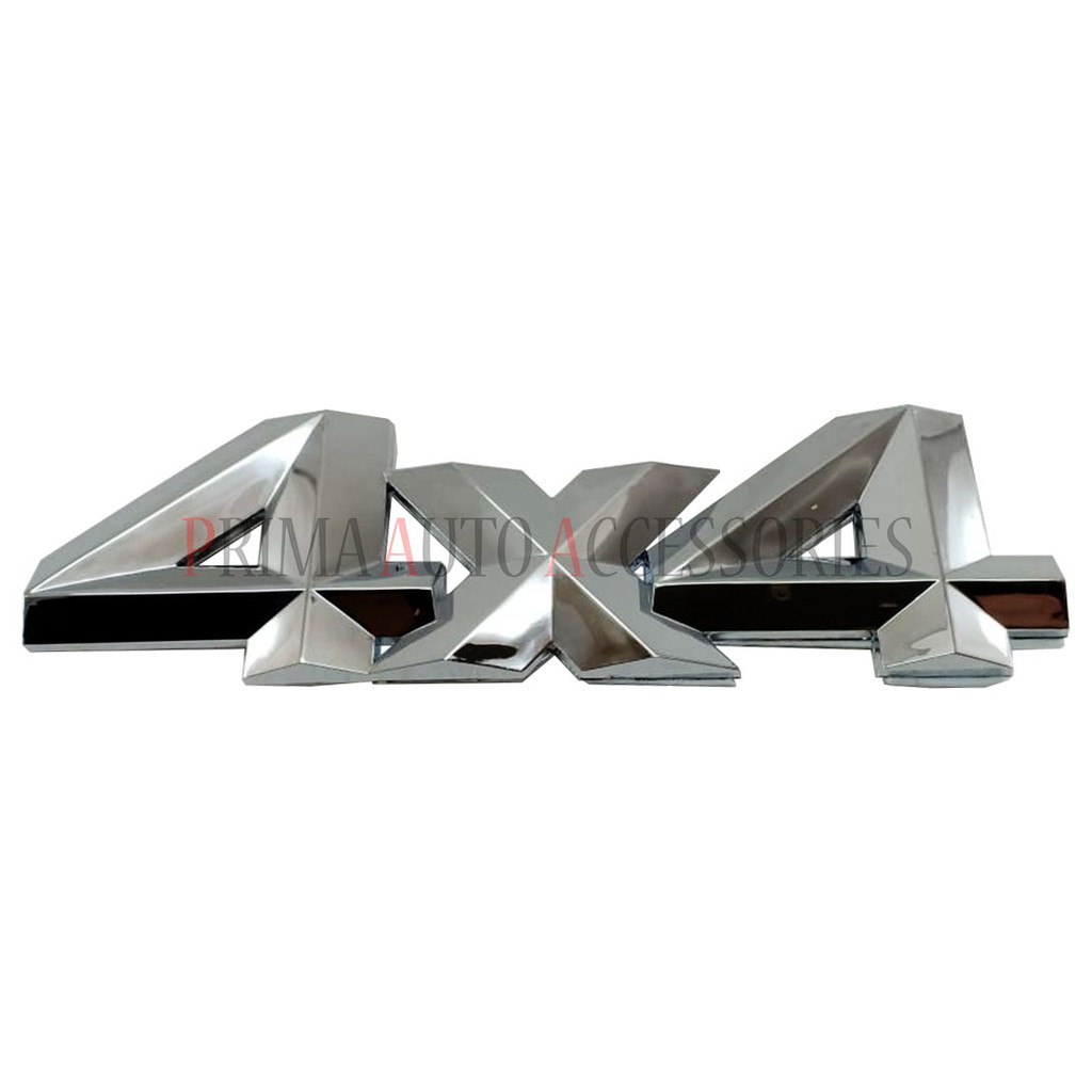 Logo Emblem Mobil 4x4 Chrome Ukuran Besar