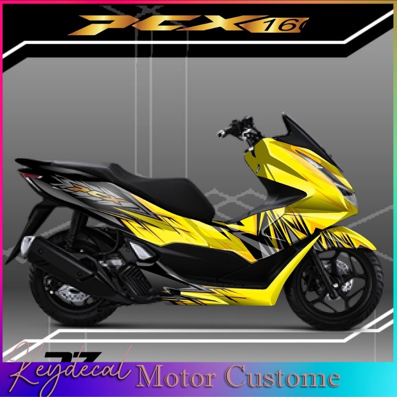 Striping new PCX 160 full body Decal stiker pcx full body Stiker motor pcx full motif grafis