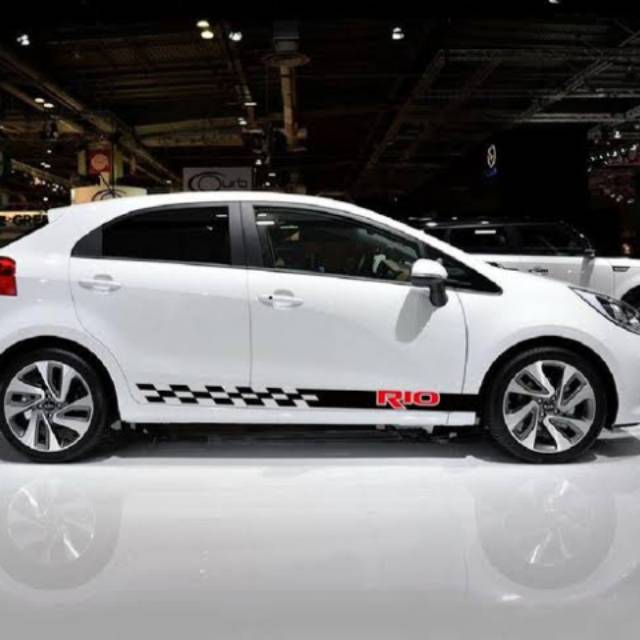 stiker mobil Kia rio / striping mobil kia rio / stiker body samping mobil kia rio