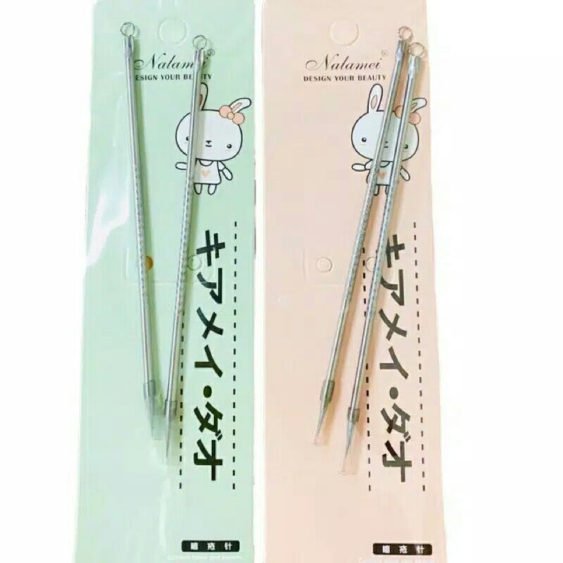 ⭐ Jendela Kosmetik ⭐ Pinset Jerawat / Jarum Jerawat / Pinset Jarum Pemencet Jerawat ( Stainless Steel isi 2 ) jk2