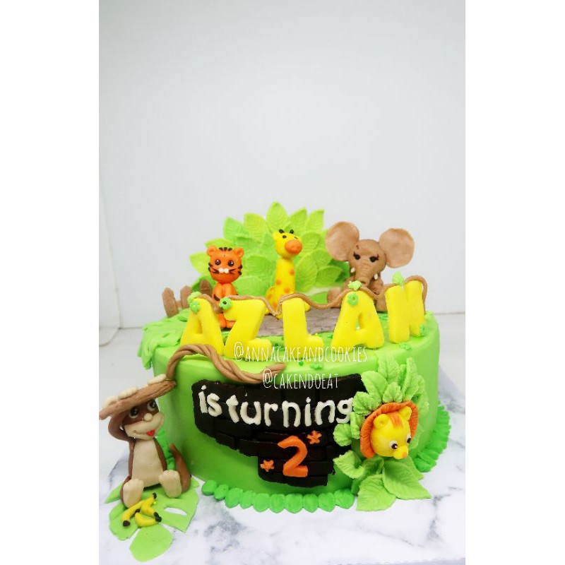 

bolu ulang tahun tema jungle