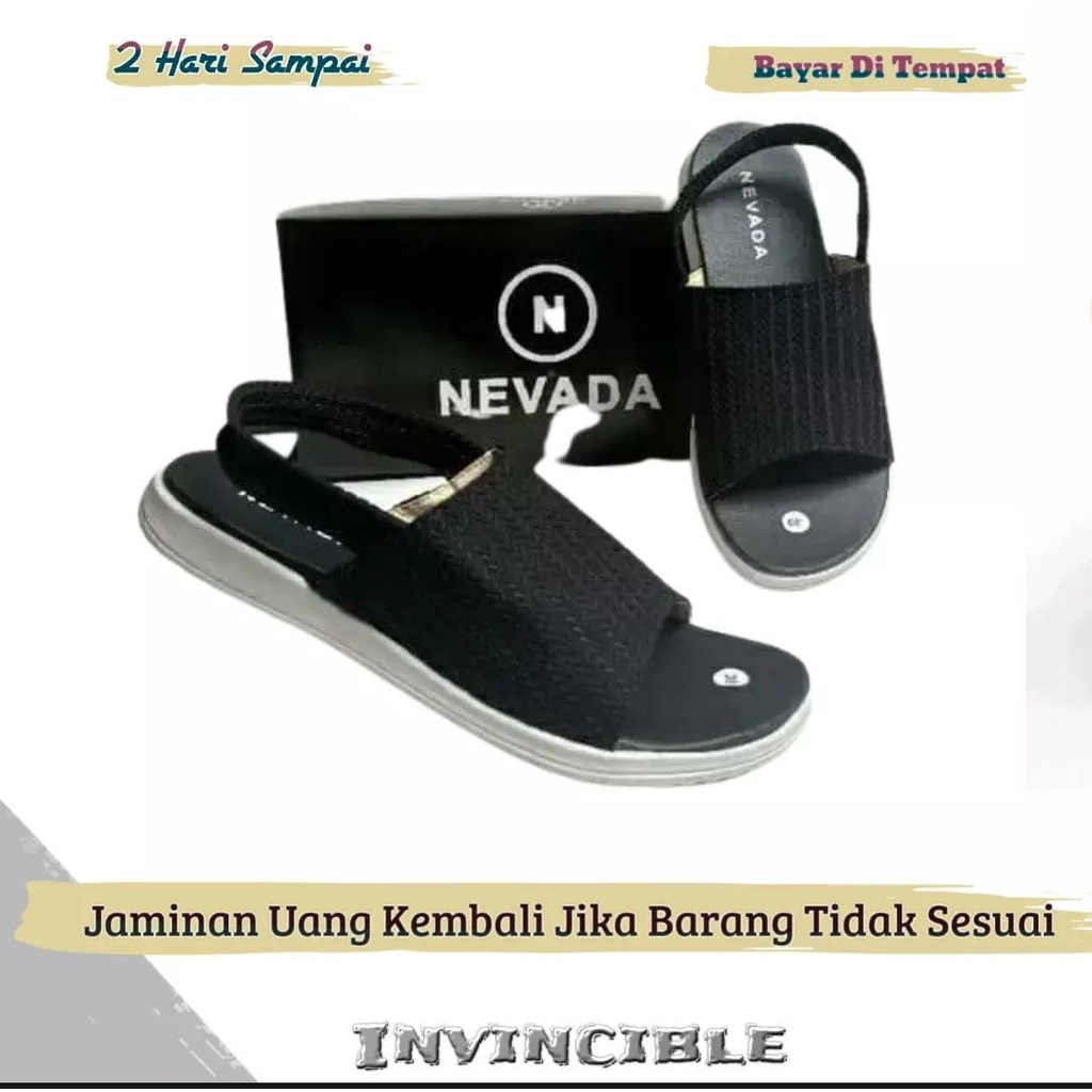 Sandal Slop Nevada Tali  Rajut import Wanita