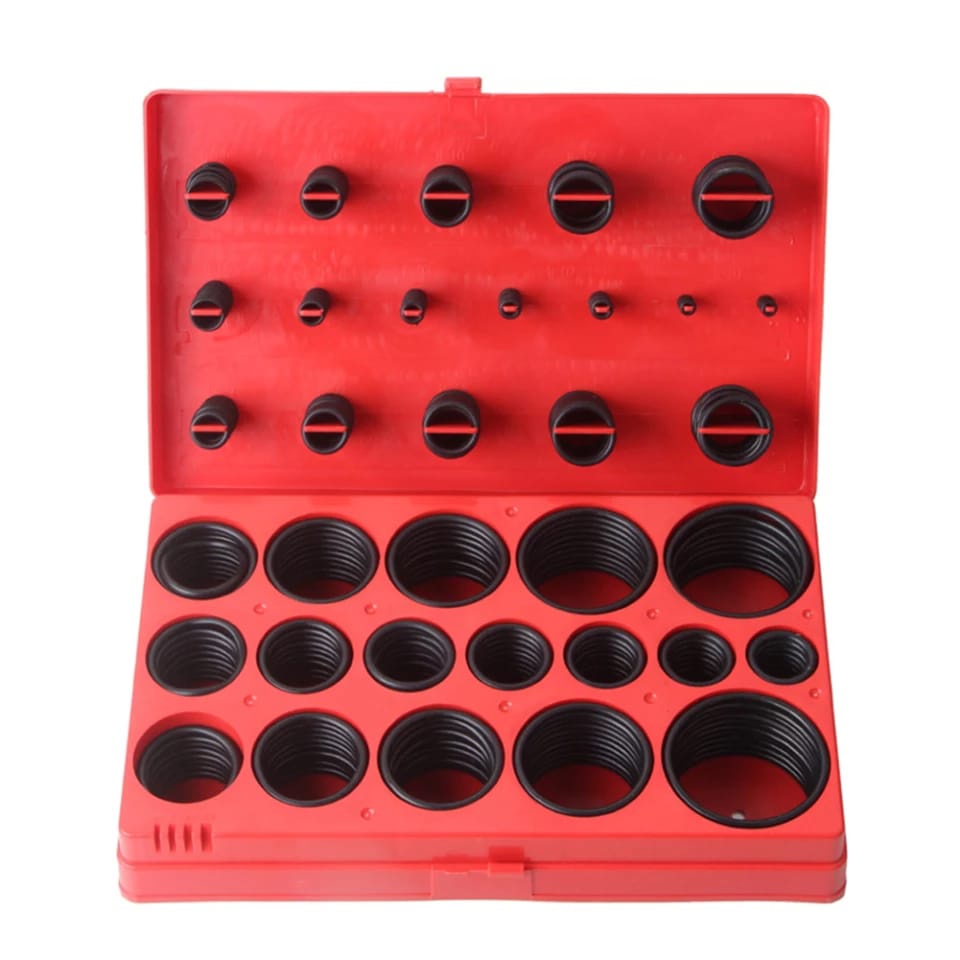 O-Ring Oring Seal Kit Set Rubber Karet 407 pcs + free box merah