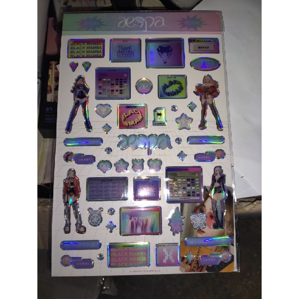 Merchandise Hologram Epoxy Sticker + Photocard Set Winter Aespa SM Global Shop/ Epoxy Winter Aespa S