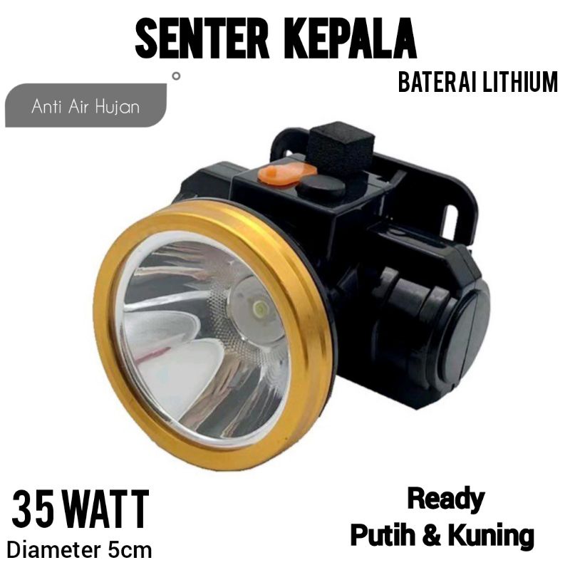 Senter kepala 20w 35w 50w 80w 150w Putih / Kuning body besar / kecil super terang Harga Grosir murah-