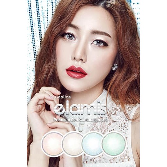 Softlens ELAMIS DIA 14.20mm BROWN GREY GREEN BLUE Normal minus ( -3.25 sd -6.00 ) / CTK /Lensa Kontak / BB