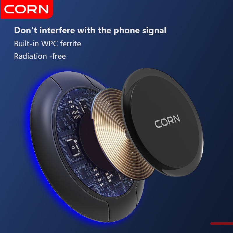 【Murah】CORN QW001  Charger Wireless 15W Universal Quick Charging Tanpa Kabel Fast Charging Untuk Samsung, Realme, Xiaomi,oppo,vivo