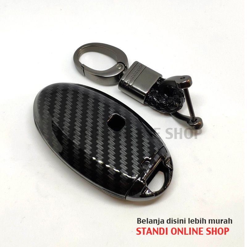 Cover Smartkey Sarung Kunci Nissan All New XTrail T32 Carbon Hitam