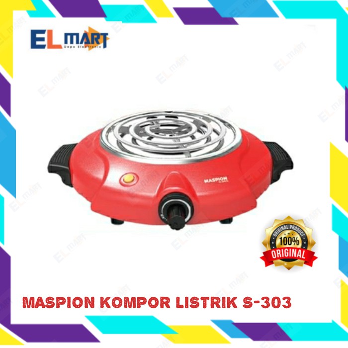 MASPION Kompor Listrik Portable Spiral S 303 Gas Stove Elektrik S303