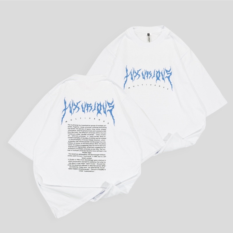 TSHIRT OVERSIZE GRAPHIC FLICKERS WORLD PUTIH MULTIVERSE [TSO_028]