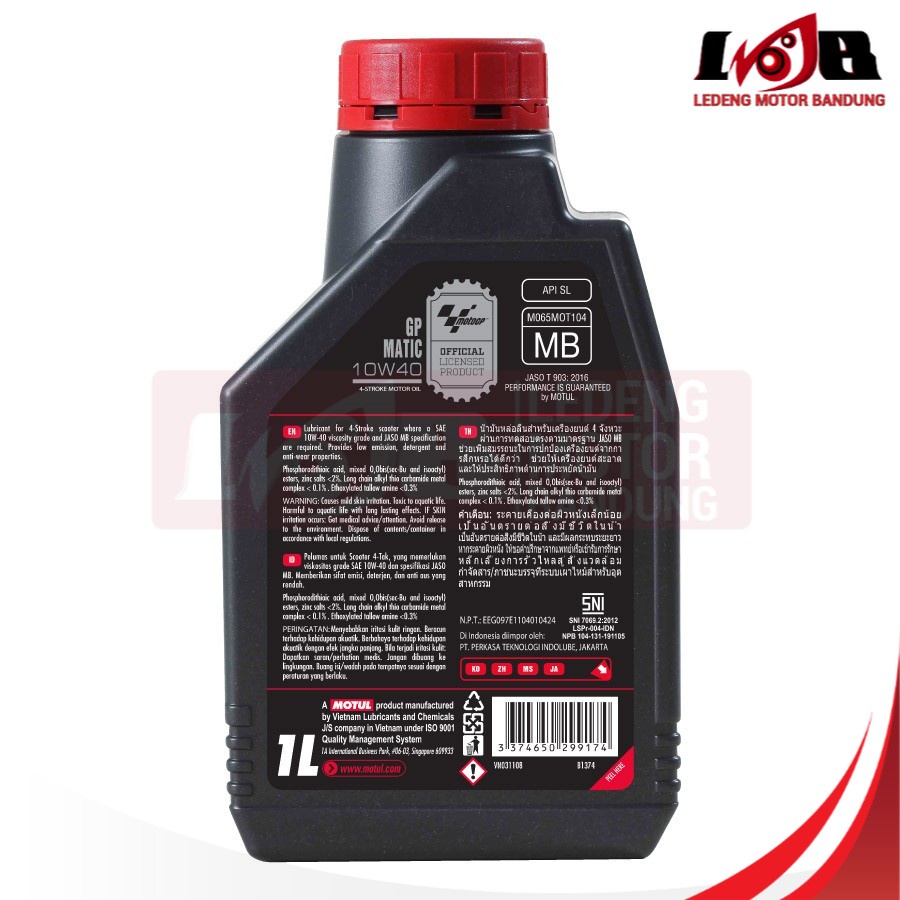 Oli Motul GP Matic 10W40 1 Liter Oli Motor Skuter 4T