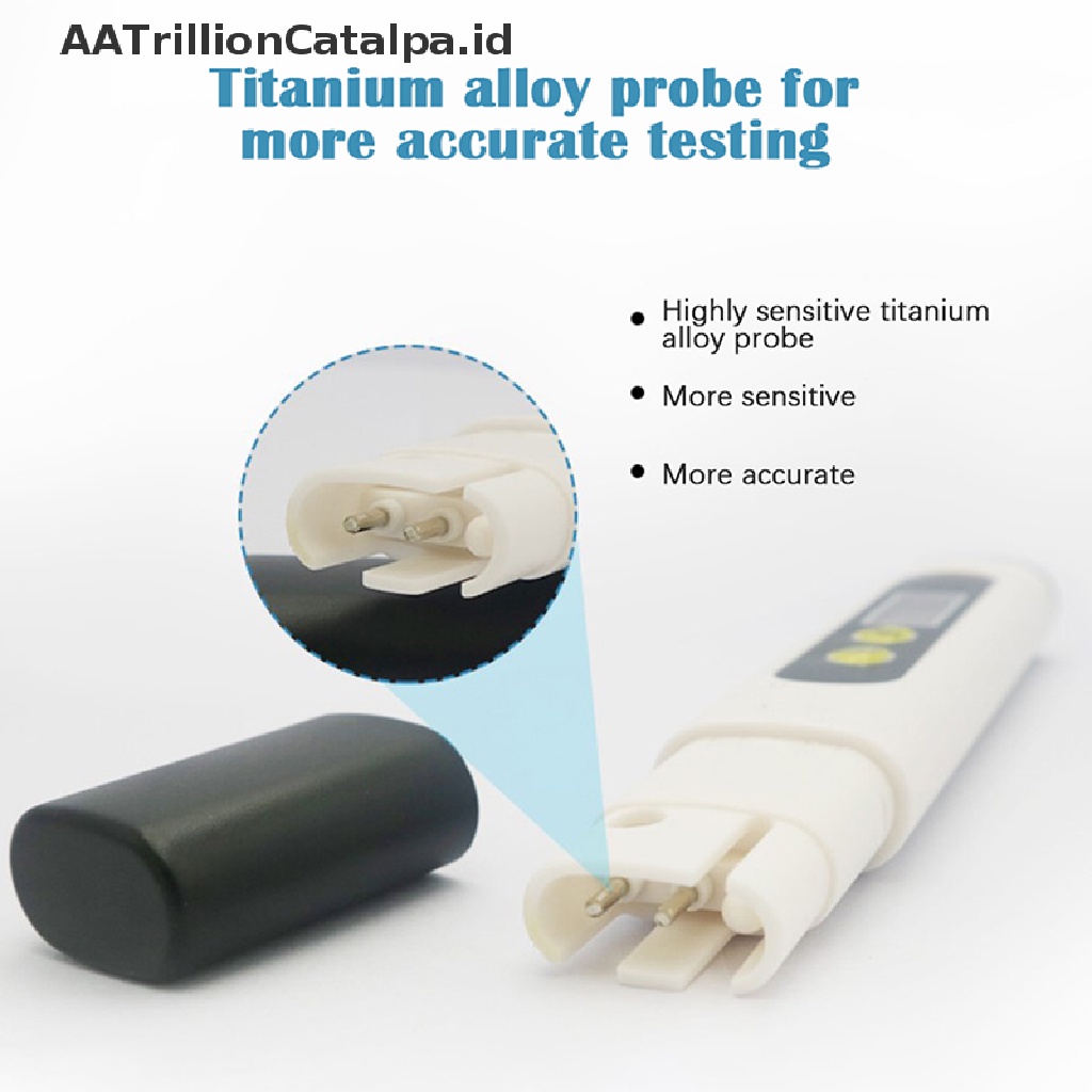 Aatrillioncatalpa 0.01 Tds Ec PH Meter Untuk Mengukur Kualitas Air Digital Dengan 0-14 PH Range